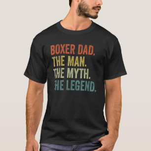 Camiseta Vintage Dog Pai Man Myth Legend Dia de os pais Box