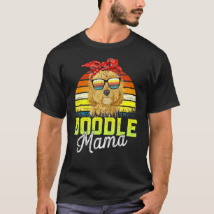 Camiseta Vintage Doodle Mama Melhor Goldendoodle Mãe Nunca
