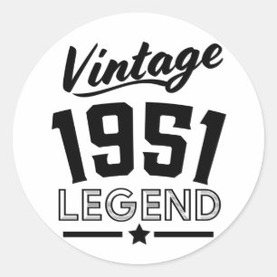 Camiseta Vintage dos Anos 50 Adesivo Redondo Cláss