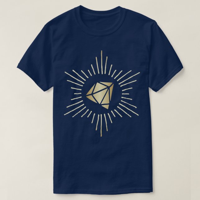 Camiseta Vintage Dourada Diamond (Frente do Design)