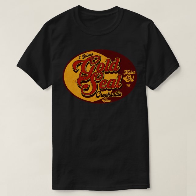 Camiseta Vintage Dourado Motor Oil (Frente do Design)