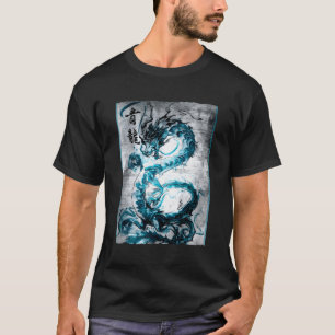 Camiseta Vintage Dragon Arte Gráfica Japonesa Tee Retro Ta