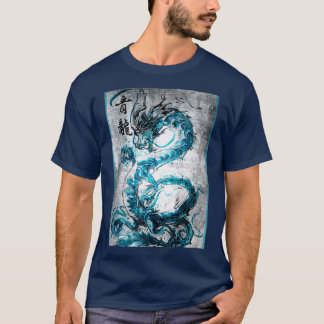 Camiseta Vintage Dragon - Retro de Arte Gráfica Japonesa