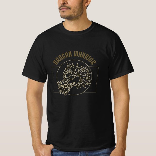 Camiseta Vintage Dragon Warrior (Frente)