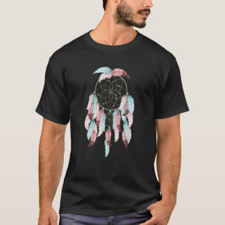 Camiseta Vintage Dreamcatcher Boho Feather Tribal Illustrat