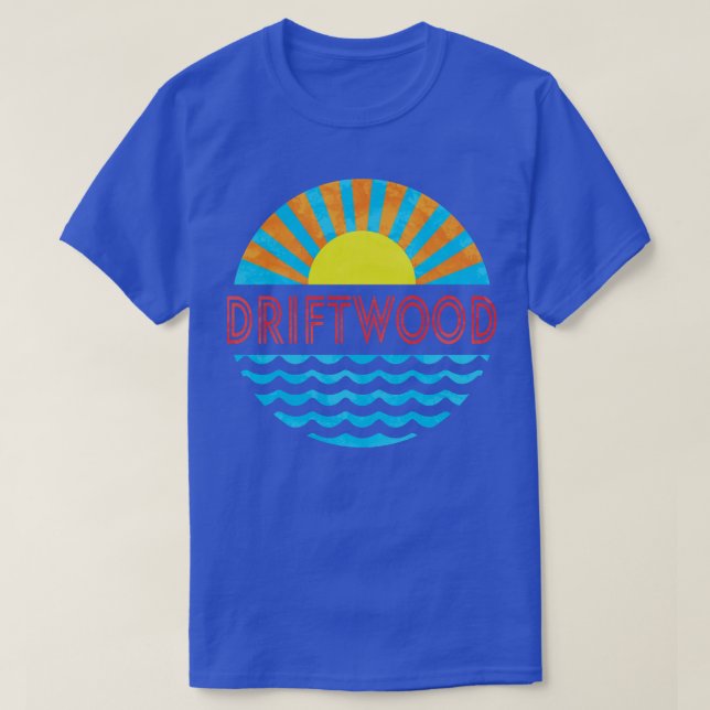 Camiseta Vintage Driftwood Beach Sun E Waves (Frente do Design)