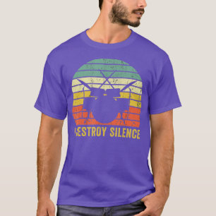 Camiseta Vintage Drummer Destrove Silence Funny Percussion 