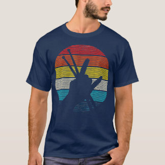 Camiseta Vintage Drummer Drum Fixa Cavalos de Mão Rolada de