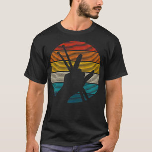 Camiseta Vintage Drummer Drum Sticks Rock Roll Horns G