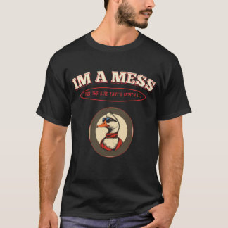 Camiseta Vintage Duck Cartoon – I'm a Mess T-Shirt