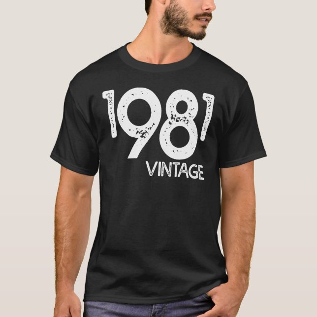 Camiseta Vintage E Nascer Em 1981 (Frente)