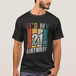 Camiseta Vintage É o meu aniversário de 21 anos