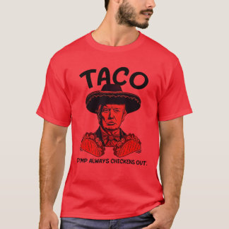 Camiseta Vintage E Taco Engraçado Trump Sempre Fala Frangos