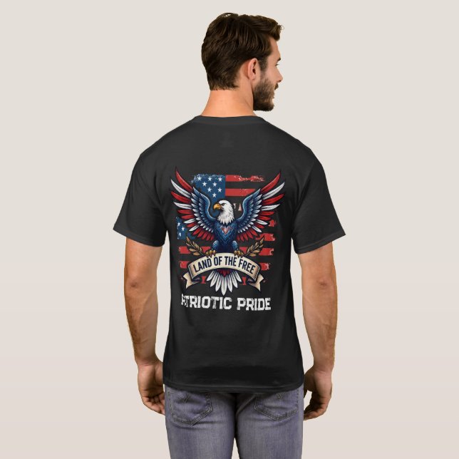Camiseta Vintage Eagle Orgulho Patriótico (Parte Traseira Completa)