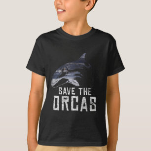 Camiseta Vintage Earth Day Save The Orcas