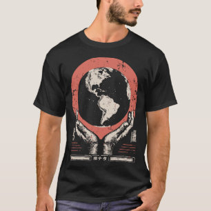 Camiseta Vintage Earth Guardian Arte Global Unity