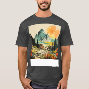 Camiseta Vintage Echoes Nature Aestic Art