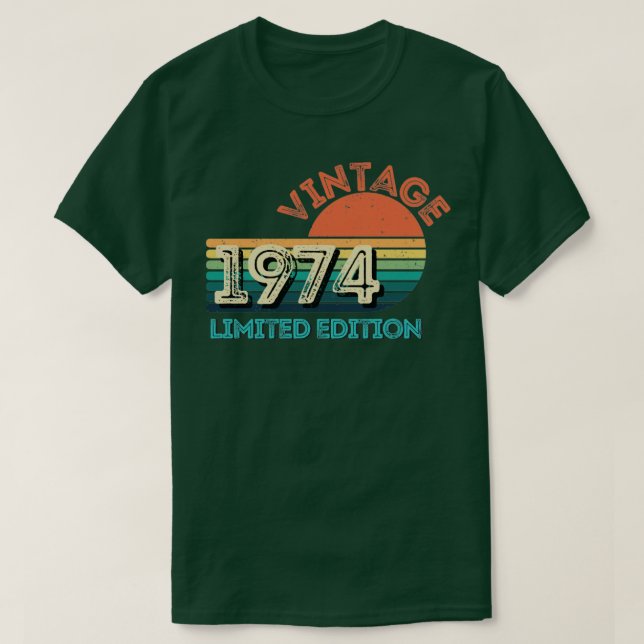 Camiseta Vintage edição limitada de 19742 (Frente do Design)