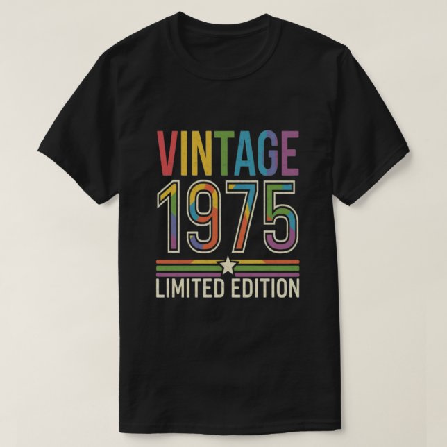 Camiseta vintage edição limitada de 1975 (Frente do Design)