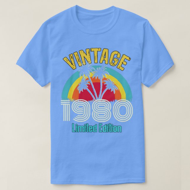 Camiseta Vintage edição limitada de 19801 (Frente do Design)