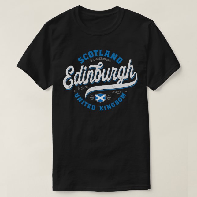 Camiseta Vintage Edinburgh Scotland (Frente do Design)