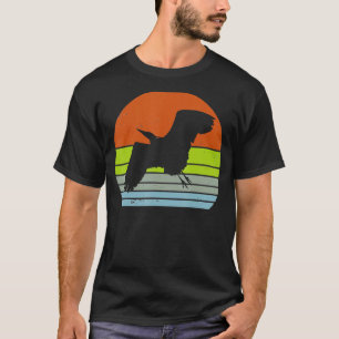 Camiseta Vintage Egret Retro Egret Silhouette Bird 60s 70s