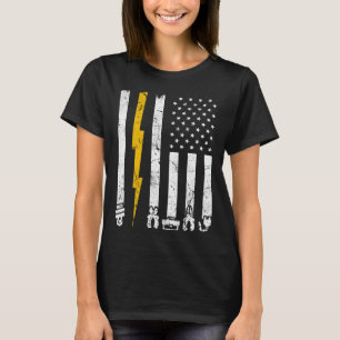 Camiseta Vintage Eletrically Tools USA American Flag Bomba