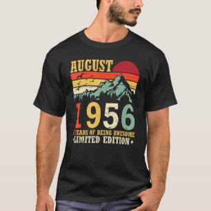 Camiseta Vintage Em Agosto De 1956, 66 Anos Sendo Incrível 