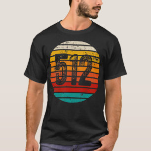 Camiseta Vintage em desgosto Sunset 512 Código de área