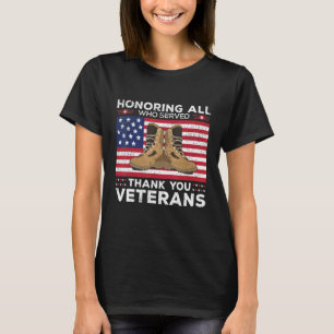 Camiseta Vintage em Homenagem a Todos que Serviram Obrigado