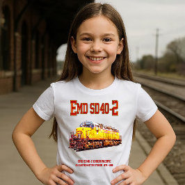 Camiseta Vintage EMD SD40-2 Locomotiva Diesel.