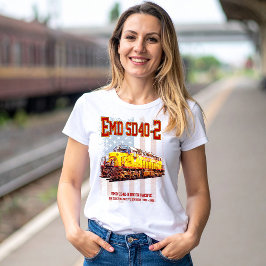 Camiseta Vintage EMD SD40-2 Locomotiva diesel Bandeira amer