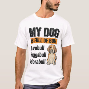Camiseta Vintage Engraçada Meu Cachorro Está Cheio