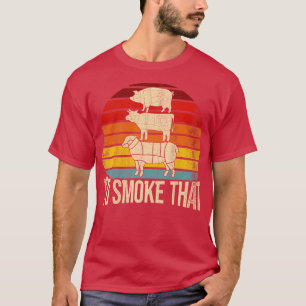 Camiseta Vintage Engraçado Citação Fumar O CHURRASCO Barbec