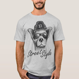 Camiseta Vintage engraçado do estilo da rua da chihuahua