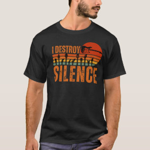 Camiseta Vintage Engraçado Guitarista Dizendo Que Destruo O