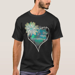 Camiseta Vintage Engraçado Jesus Não É Uma Religião É Um Re