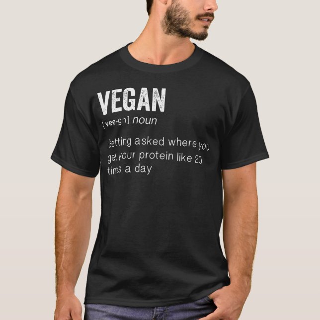 Camiseta Vintage Engraçado Vegano (Frente)