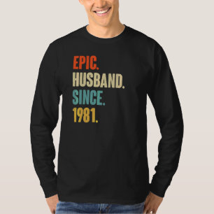 Camiseta Vintage Epic Husband Desde 1981 41ruas Casando Ani