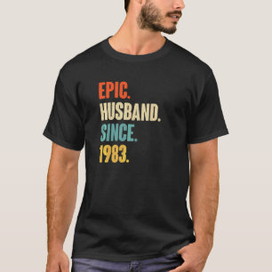 Camiseta Vintage Epic Husband desde 1983 39th Wedding Anive