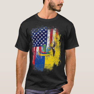 Camiseta Vintage Equador E Americano Com Legal Presente De