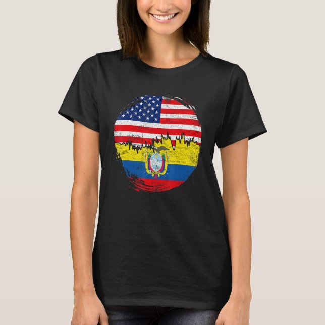Camiseta Vintage Equatorianos: Bandeira Americana Roota Equ (Frente)