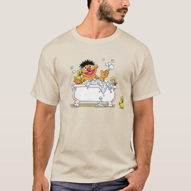 Camiseta Vintage Ernie em Bathtub (Frente)