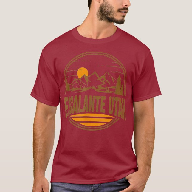 Camiseta Vintage Escalante Utah Mountain Hiking Souvenir (Frente)