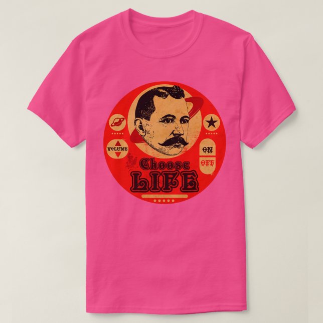 Camiseta Vintage - Escolher Sinal de Vida (Frente do Design)