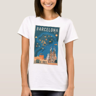 Camiseta Vintage Espanha de Barcelona