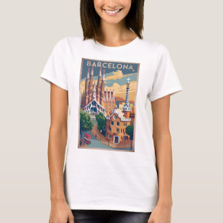 Camiseta Vintage Espanha de Barcelona