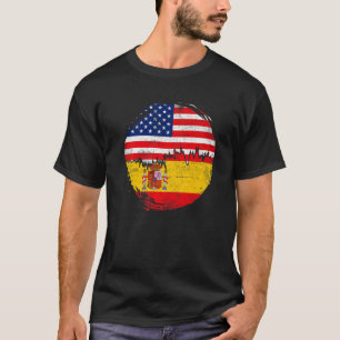 Camiseta Vintage Espanhol com Espanha de Bandeiras American
