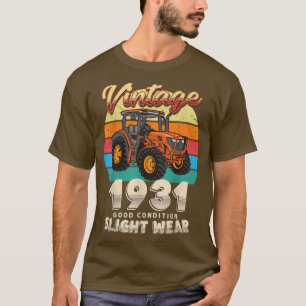 Camiseta Vintage Est 1931 Farmer Trator 91ruas Aniversário