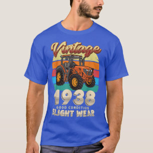Camiseta Vintage Est 1938 Farmer Trator 84th Birthday 84 Y